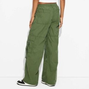Wild Fable Mid-Rise Wide Leg, Cargo Pants Olive Green Sz XS Pockets